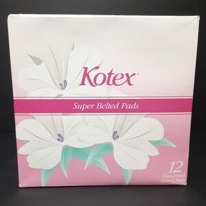 Vintage KOTEX Super Belted Pads Feminine Hygiene NOS / NEW Movie TV Film Prop